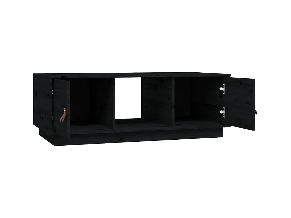 Mesa de centro | Mesa auxiliar madera contrachapada negro 90x50x40 cm SHL2435