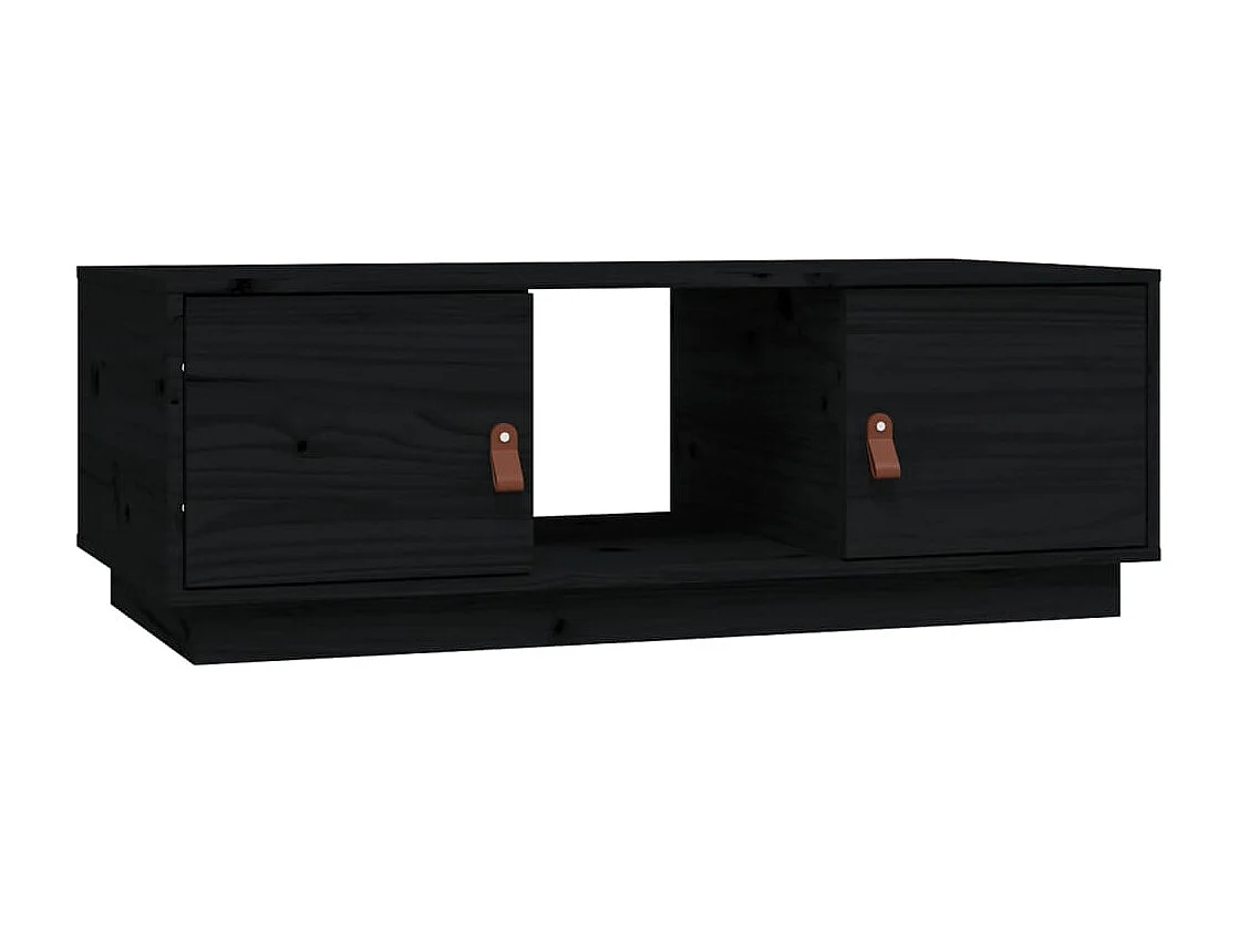 Mesa de centro | Mesa auxiliar madera contrachapada negro 90x50x40 cm SHL2435