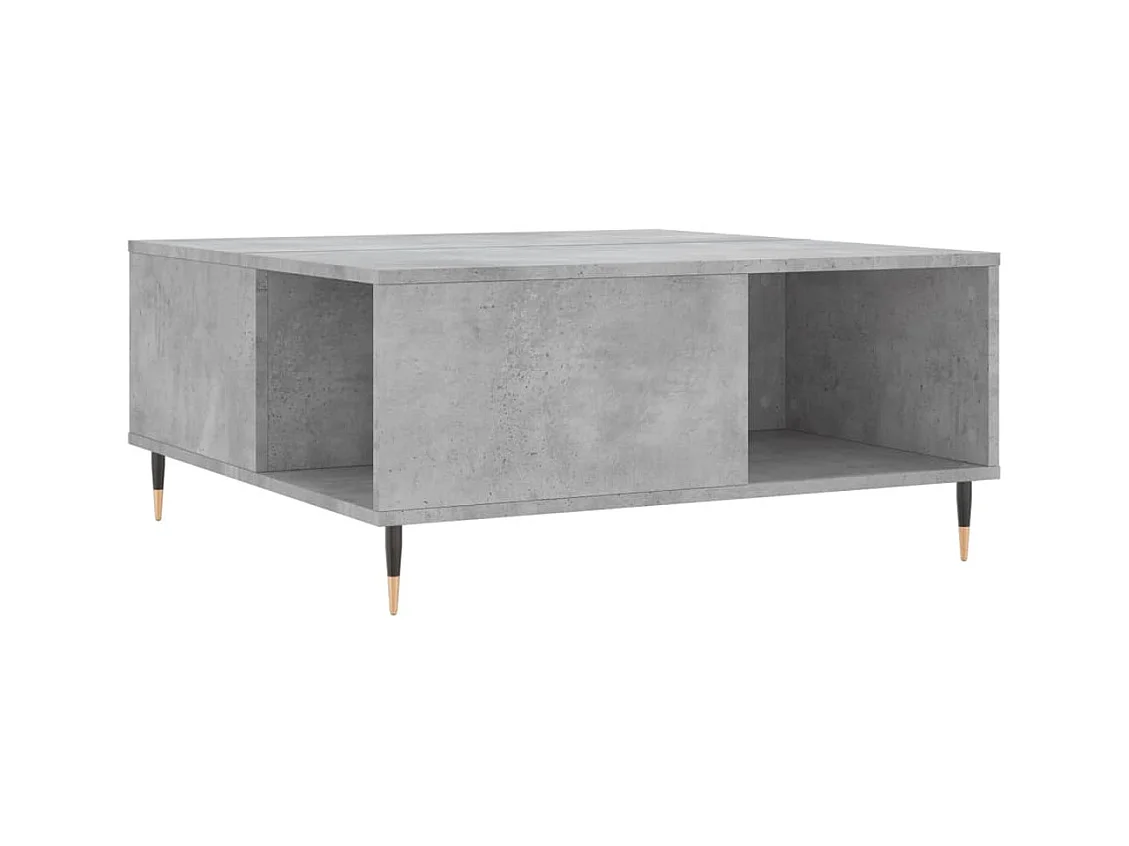 Mesa de centro | Mesa auxiliar madera ingeniería metal roble Sonoma 90x57x35 cm SHL218183