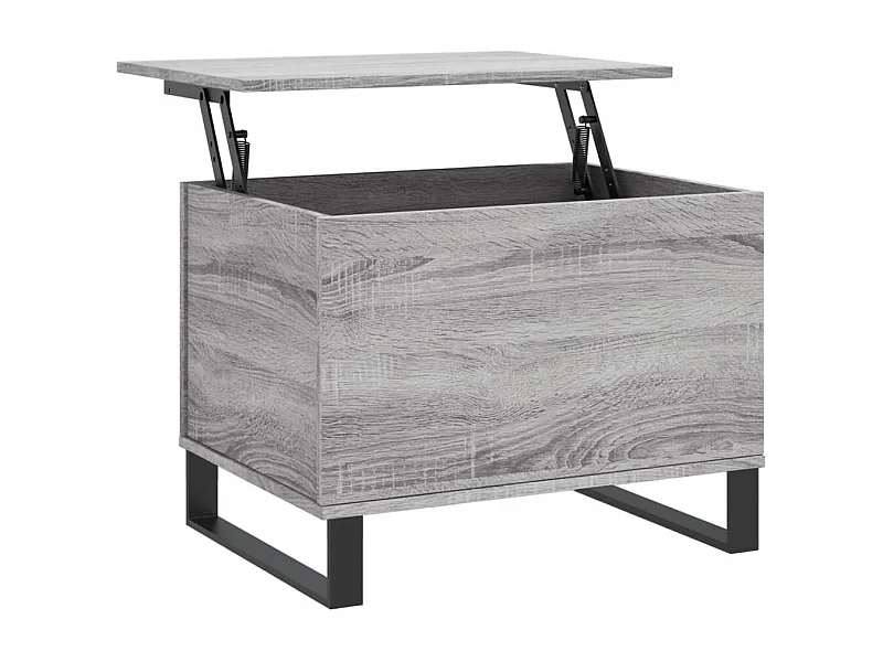 Mesa de centro | Mesa de apoio 60x44.5x45 cm derivados de madeira cinza sonoma