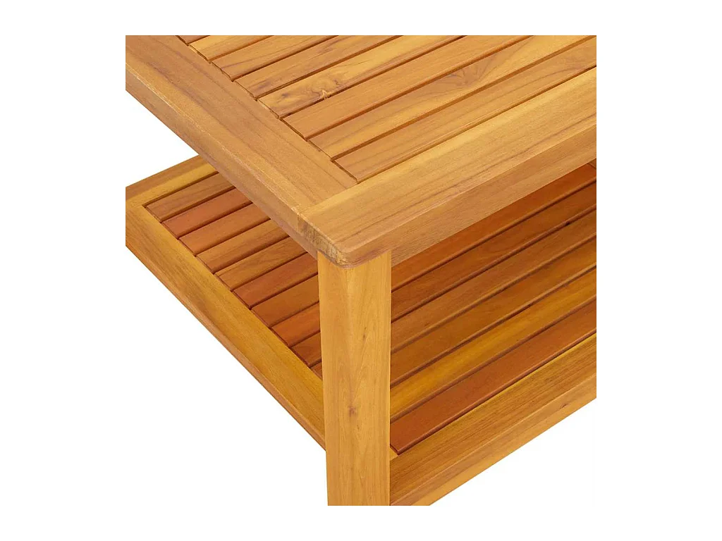 Set mesa de centro forma de bol 2 uds madera reciclada blanco SHL4803