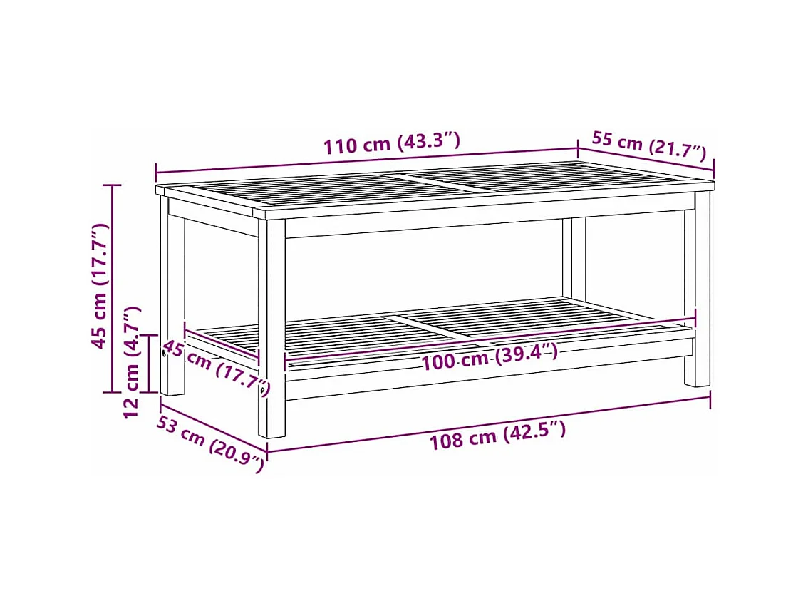 Set mesa de centro forma de bol 2 uds madera reciclada blanco SHL4803