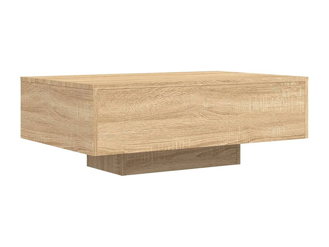 Mesa de centro-Mesa auxiliar de madera maciza de acacia 142x90x42 cm SHL2446