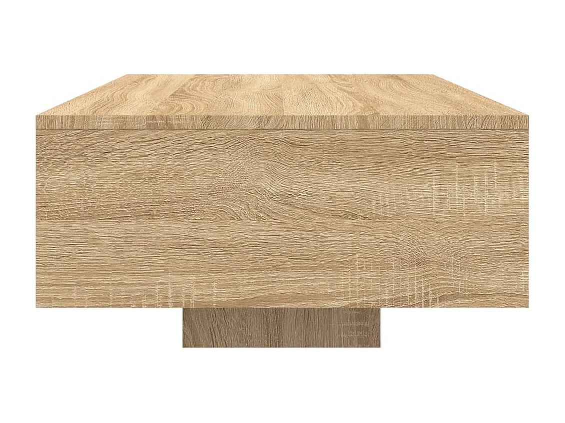 Couchtisch-Wohnzimmertisch-Beistelltische mit LED-Leuchten Sonoma-Eiche 85x55x31 cm SHL37575