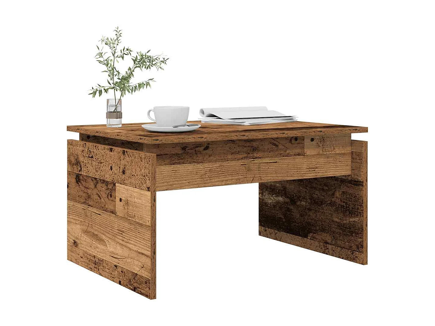 Table basse salon-Table d'appoint vieux bois 68x50x38 cm bois d'ingénierie SHL87478