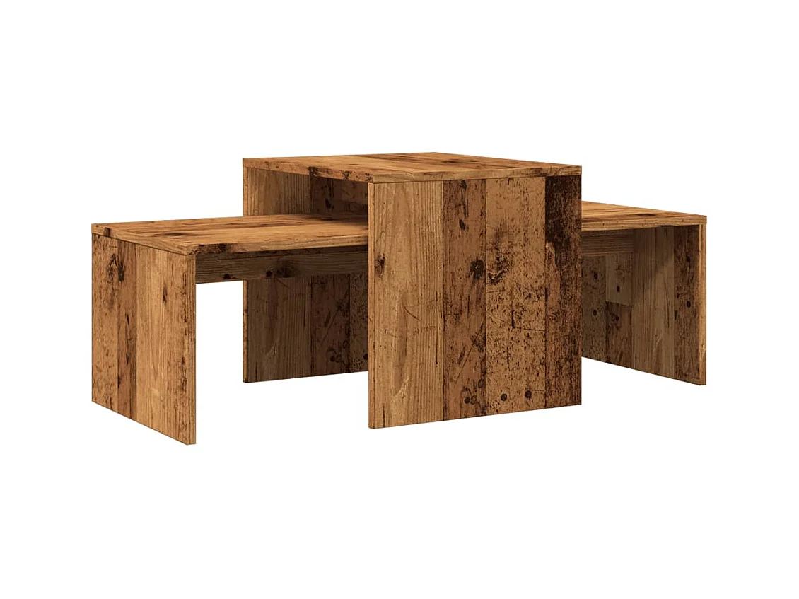 Mesa de centro | Mesa de apoio | Mesa de café 100x48x40 cm derivados de madeira madeira velha