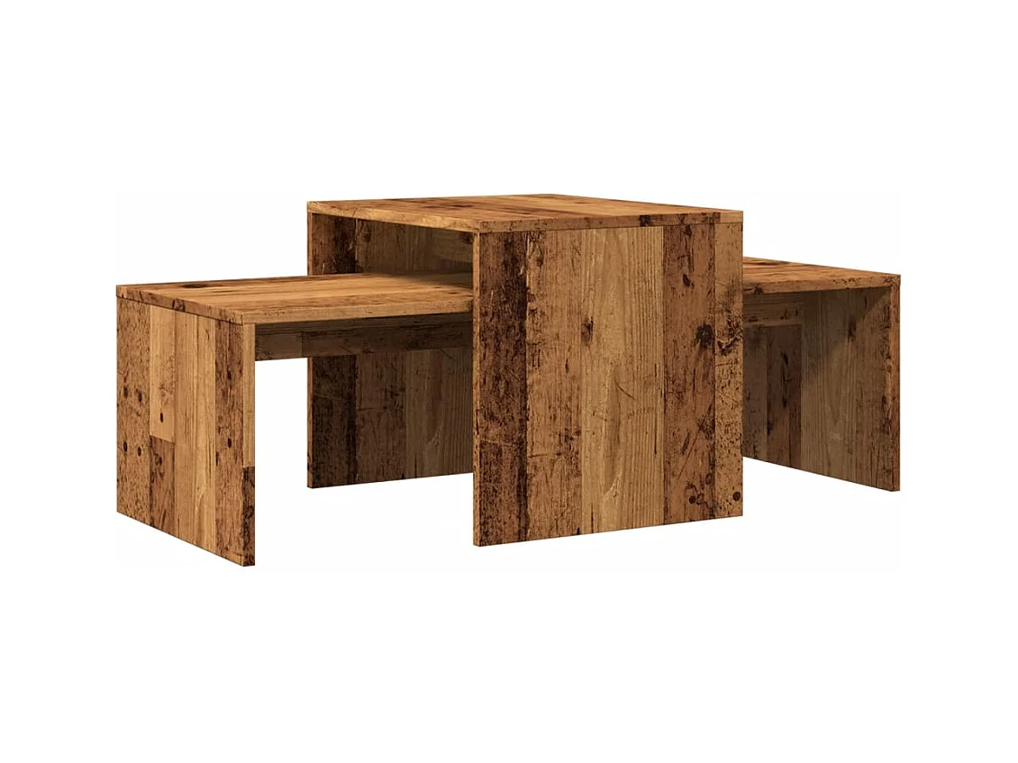 Mesa de centro | Mesa de apoio | Mesa de café 100x48x40 cm derivados de madeira madeira velha