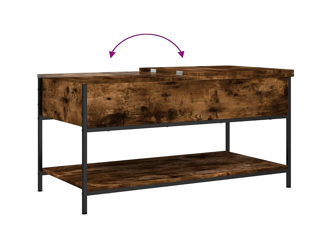 Mesa de centro-Mesa auxiliar de madera maciza reciclada 70x70x38 cm SHL1519