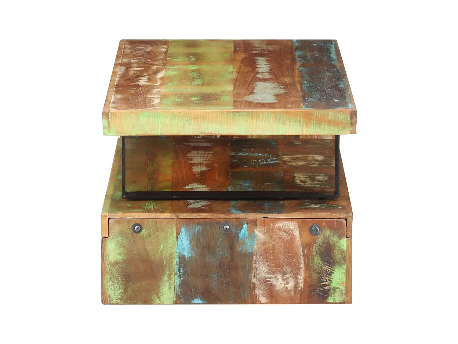 Mesa de centro | Mesa de café | Mesa auxiliar Roble negro 50x50x35 cm Madera contrachapada SHL2909