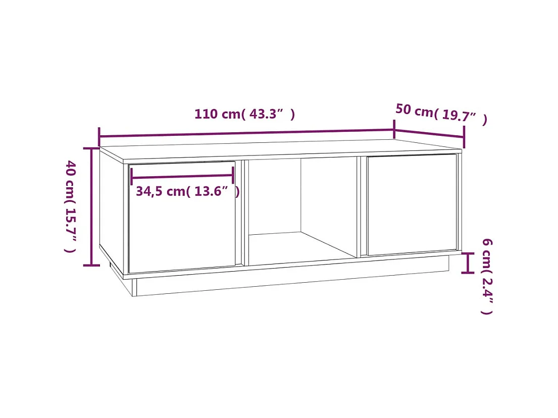 Mesa de centro | Mesa auxiliar madera contrachapada gris hormigón 90x50x40 cm SHL3376