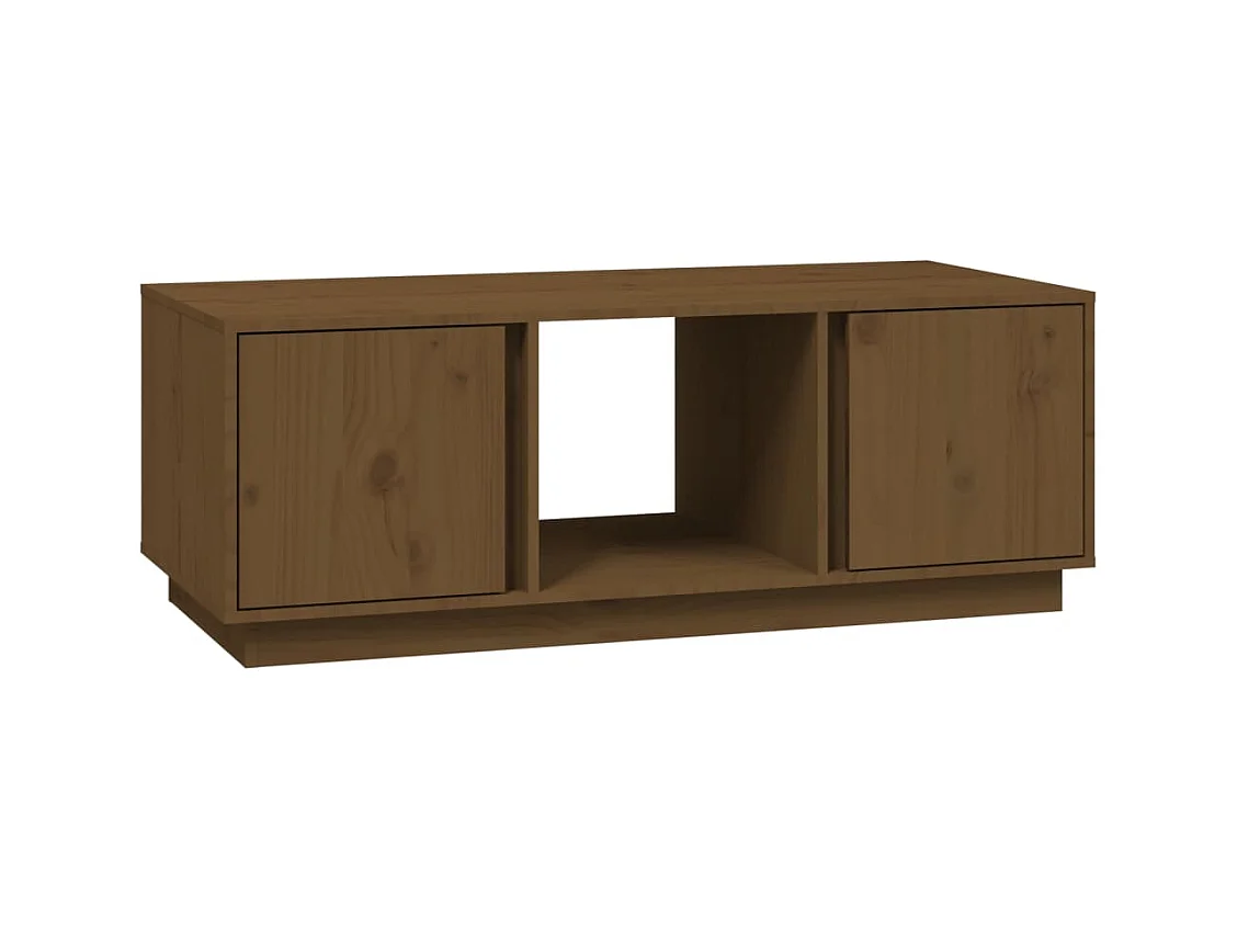 Table basse salon-Table d'appoint Marron miel 110x50x40 cm Bois massif de pin SHL54074