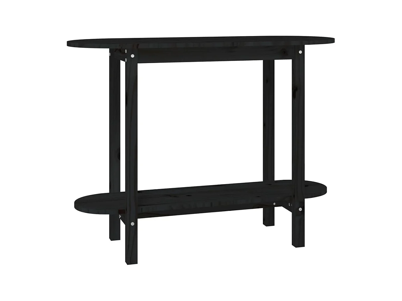Table console Noir 110x40x80 cm Bois massif de pin SHL11847