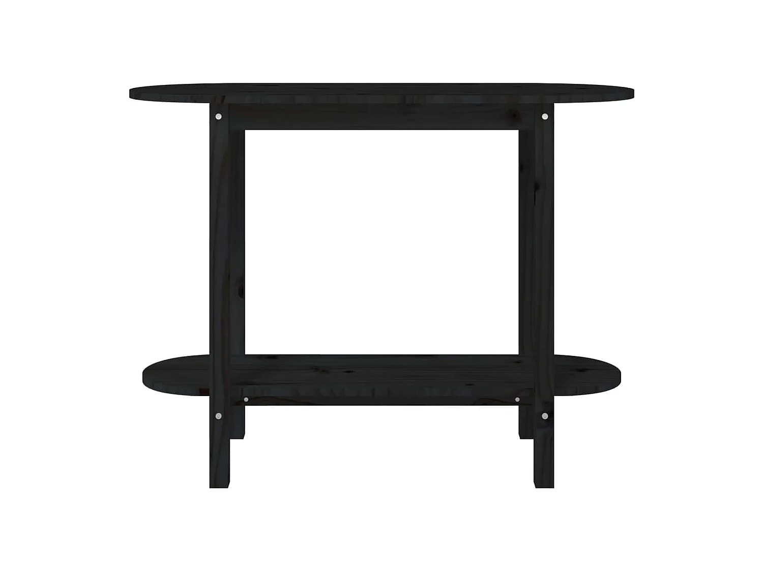 Couchtisch-Beistelltische-Sofatisch Schwarz 110x40x80 cm Massivholz Kiefer SHL57468