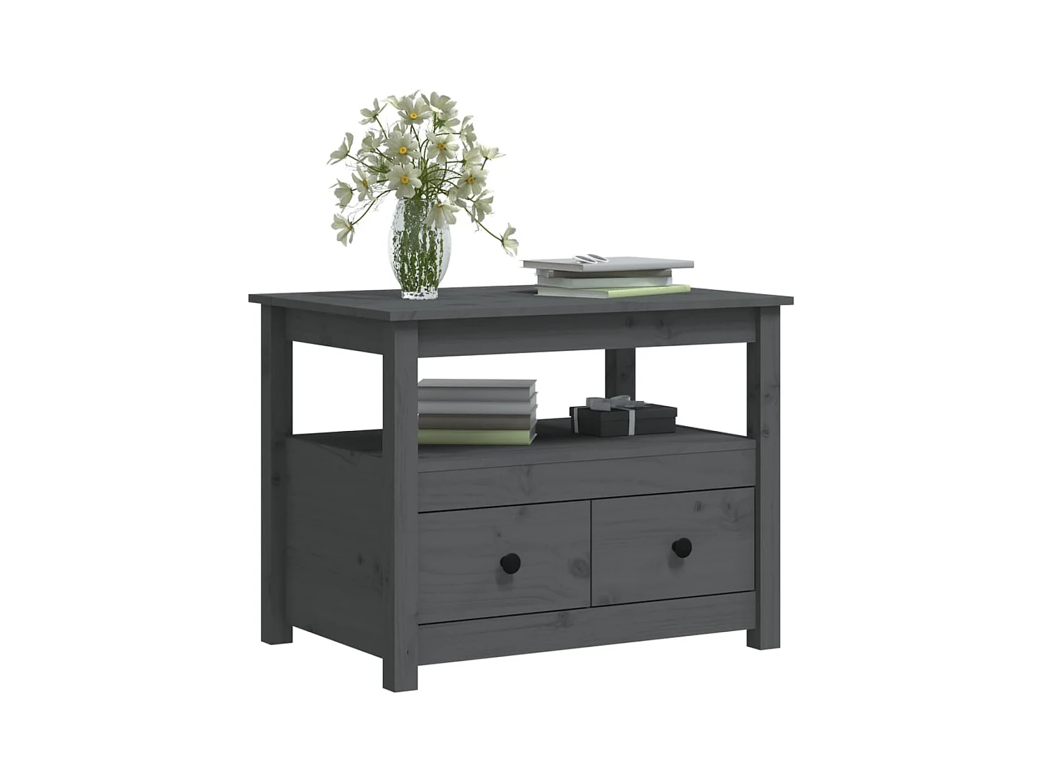 Mesa de centro | Mesa auxiliar madera contrachapada roble marrón 90x49x45 cm SHL157803