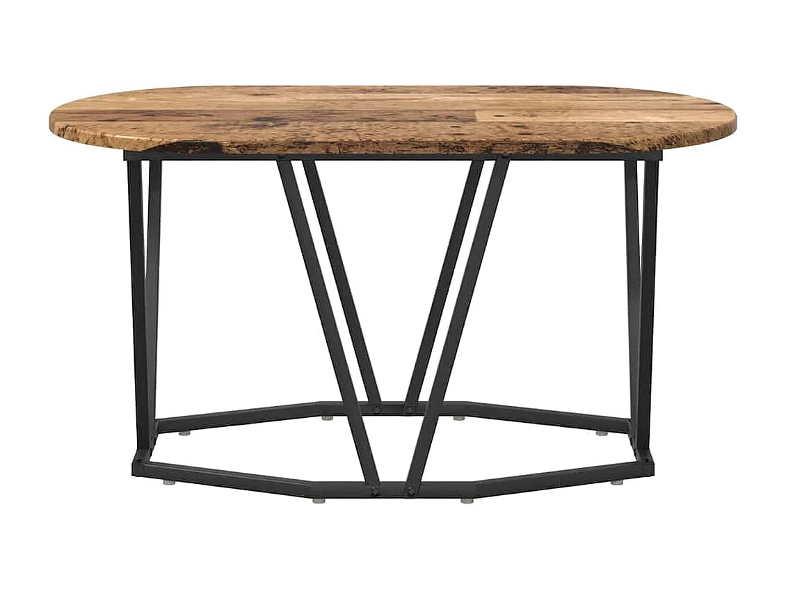 Couchtisch-Wohnzimmertisch-Beistelltische Altholz 80x40x40.5 cm Sperrholz und Metall SHL91324