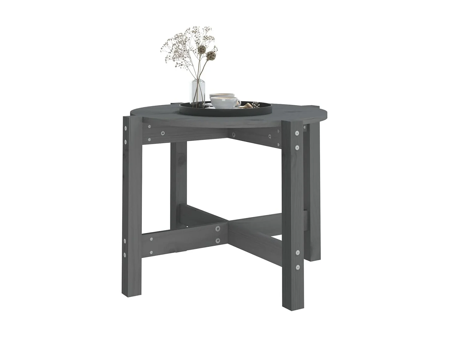 Mesa de centro | Mesa auxiliar madera de ingeniería blanco 70x70x29 cm SHL1200