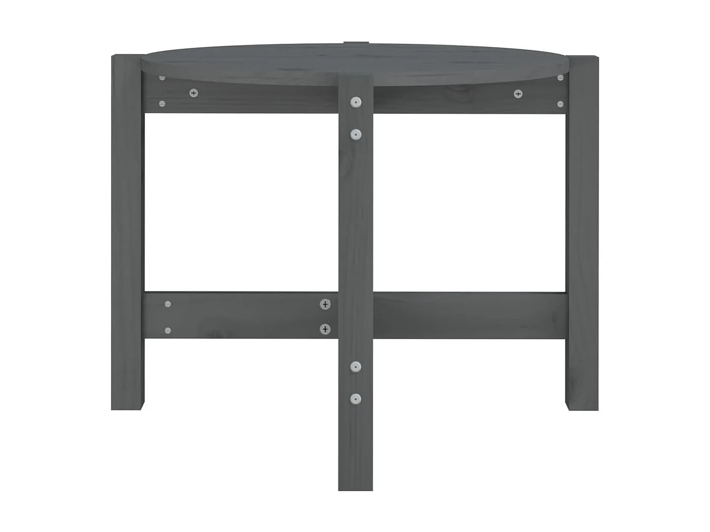 Table basse salon-Table d'appoint Gris Ø 62,5x45 cm Bois massif de pin SHL29530