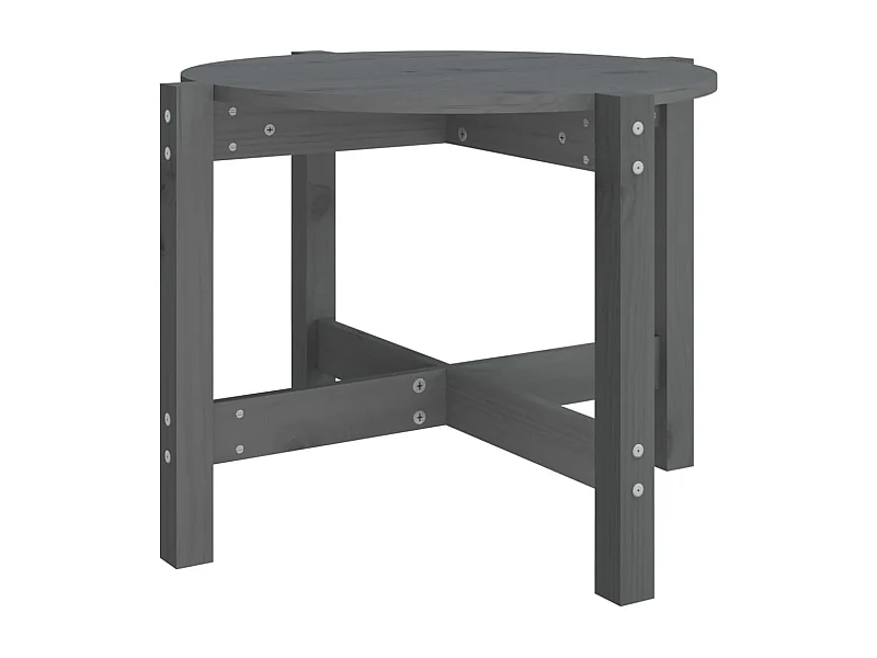 Table basse salon-Table d'appoint Gris Ø 62,5x45 cm Bois massif de pin SHL29530
