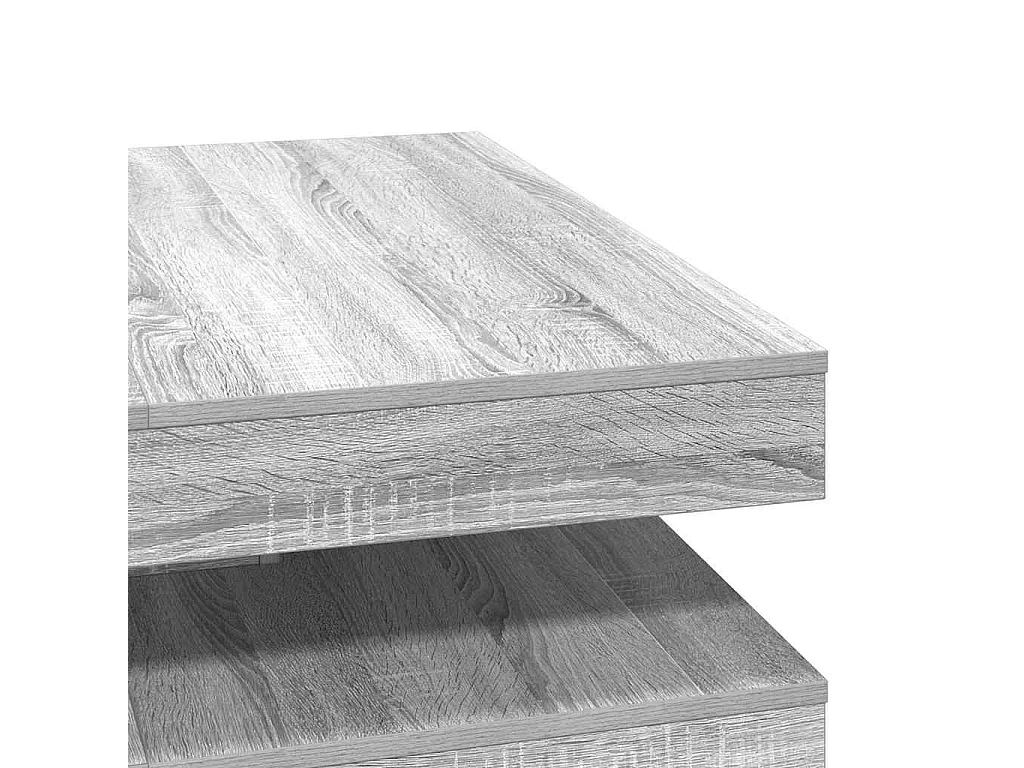 Table basse salon-Table d'appoint rotative à 360 degrés sonoma gris 90x90x34,5 cm SHL47134