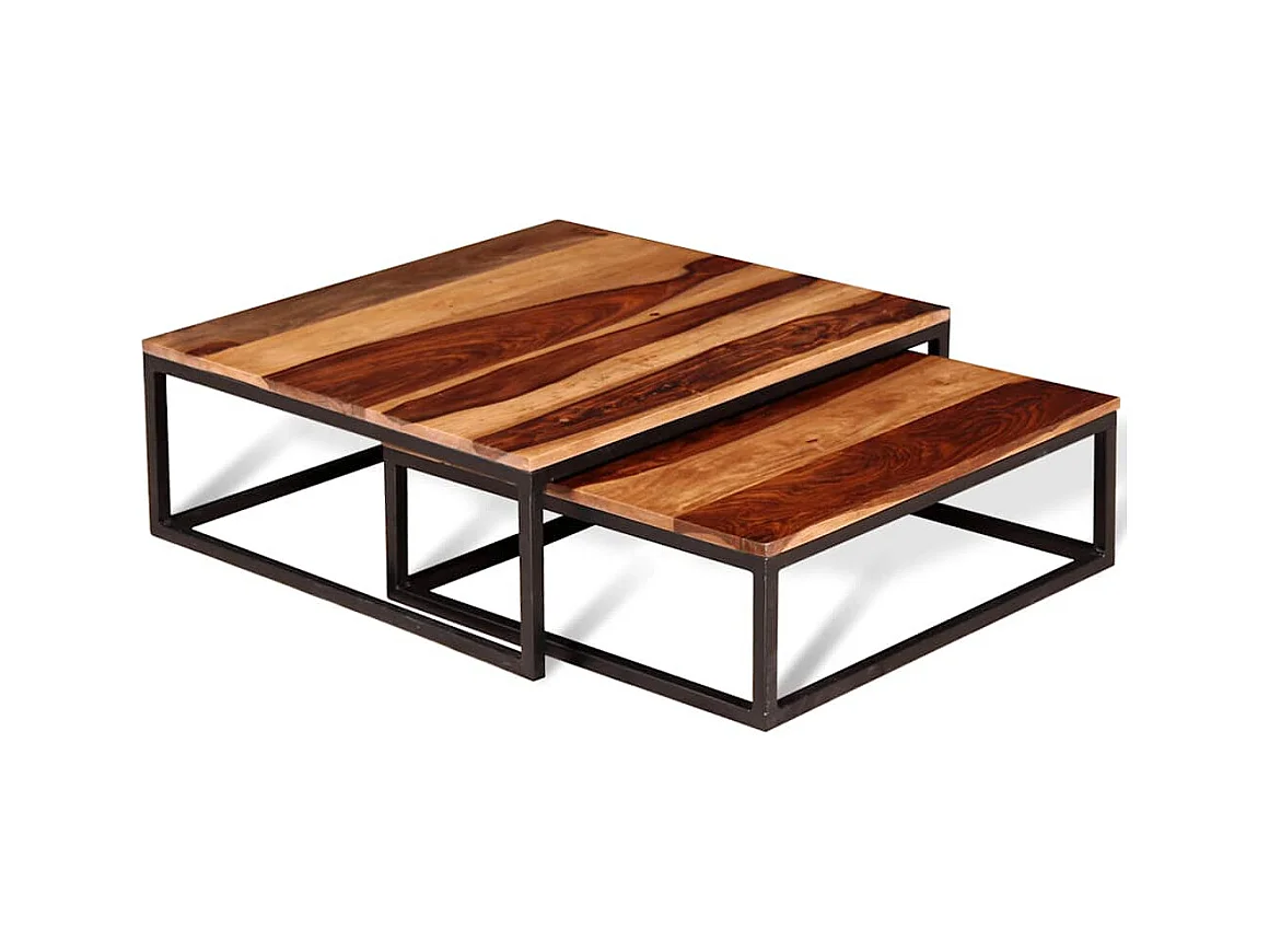 Mesa de centro | Mesa auxiliar salon de madera de ingeniería negro 40x30x59 cm SHL608419