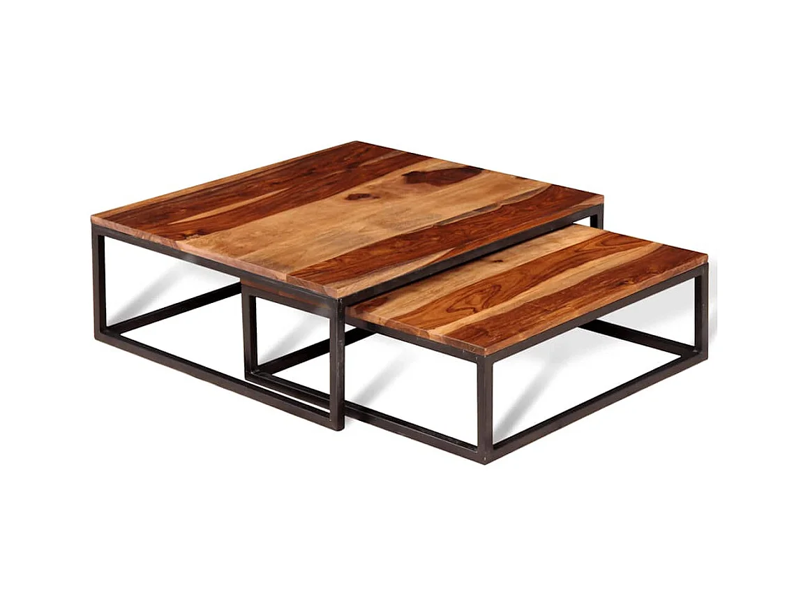 Mesa de centro | Mesa auxiliar salon de madera de ingeniería negro 40x30x59 cm SHL608419