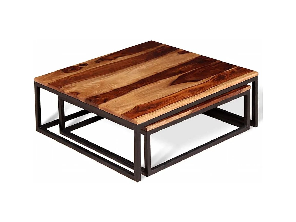 Mesa de centro | Mesa auxiliar salon de madera de ingeniería negro 40x30x59 cm SHL608419