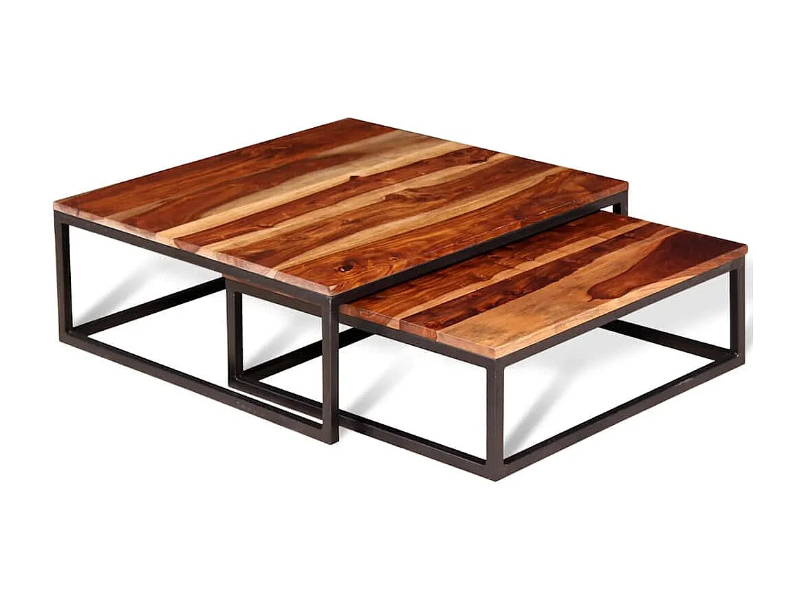 Mesa de centro | Mesa auxiliar salon de madera de ingeniería negro 40x30x59 cm SHL608419