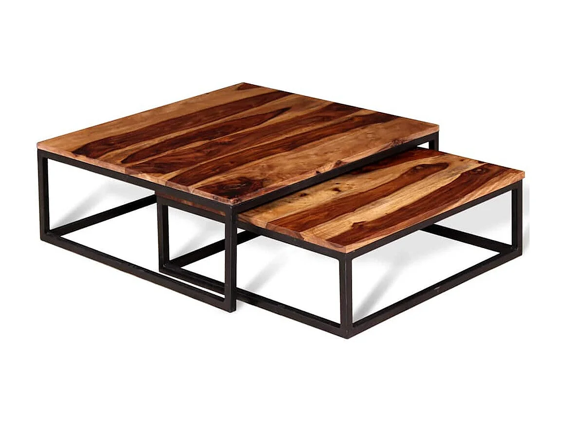 Mesa de centro | Mesa auxiliar salon de madera de ingeniería negro 40x30x59 cm SHL608419