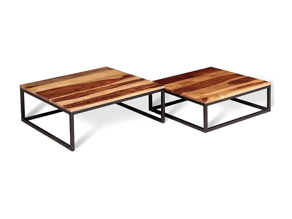 Mesa de centro | Mesa auxiliar salon de madera de ingeniería negro 40x30x59 cm SHL608419