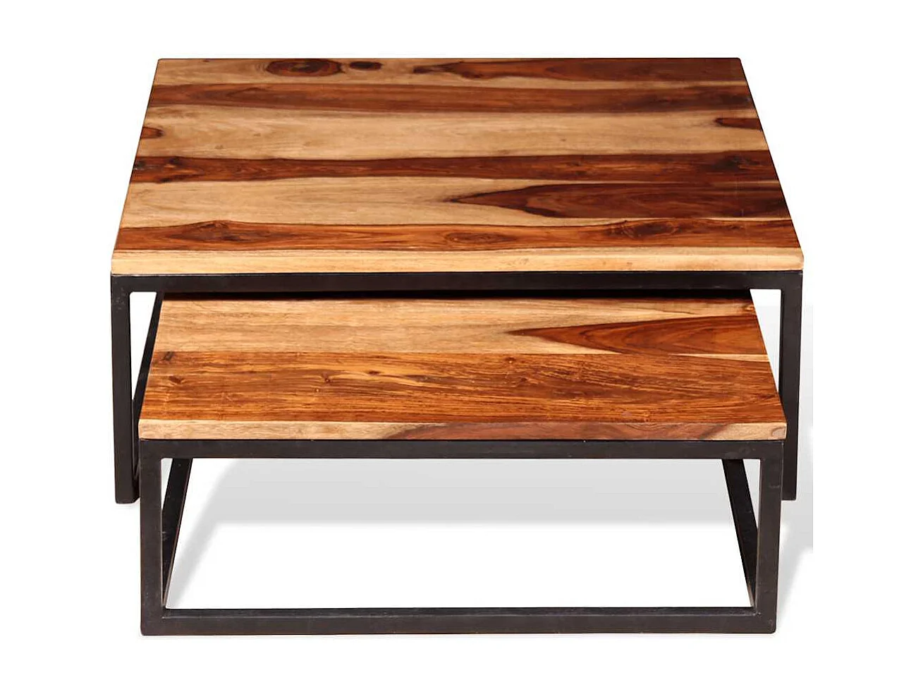 Mesa de centro | Mesa auxiliar salon de madera de ingeniería negro 40x30x59 cm SHL608419