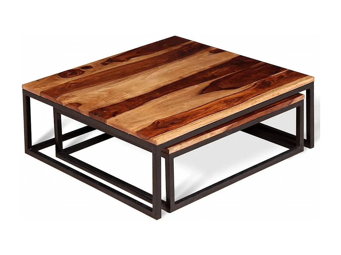 Mesa de centro | Mesa auxiliar salon de madera de ingeniería negro 40x30x59 cm SHL608419