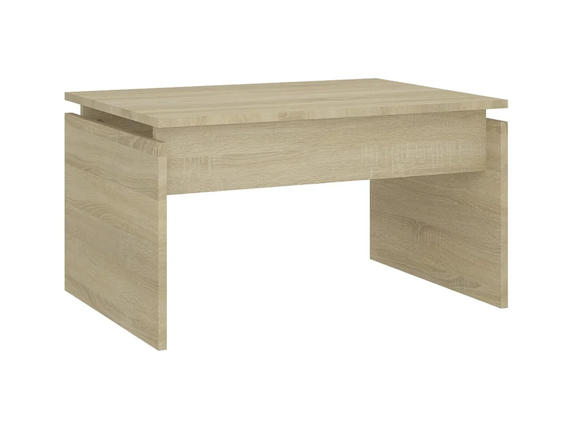 Mesa de centro | Mesa auxiliar de madera de ingeniería marrón roble 80x50x50 cm SHL343225