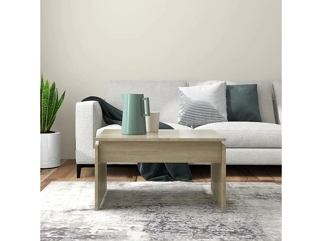 Table basse salon-Table d'appoint chêne sonoma 68x50x38 cm bois d'ingénierie SHL52935