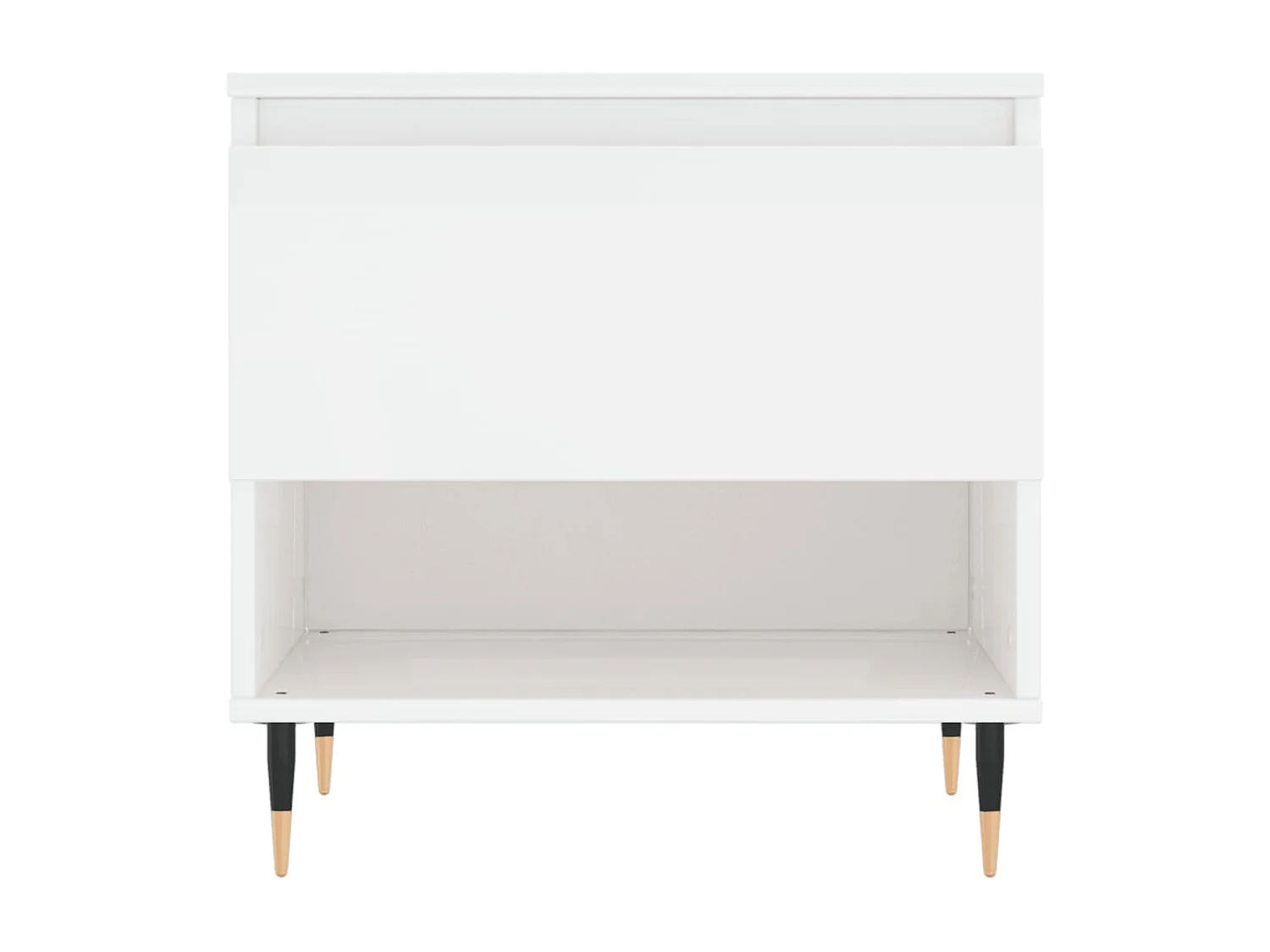 Lot de 2 Tables basses-Tables d'appoint blanc brillant 50x46x50cm bois d'ingénierie SHL22752