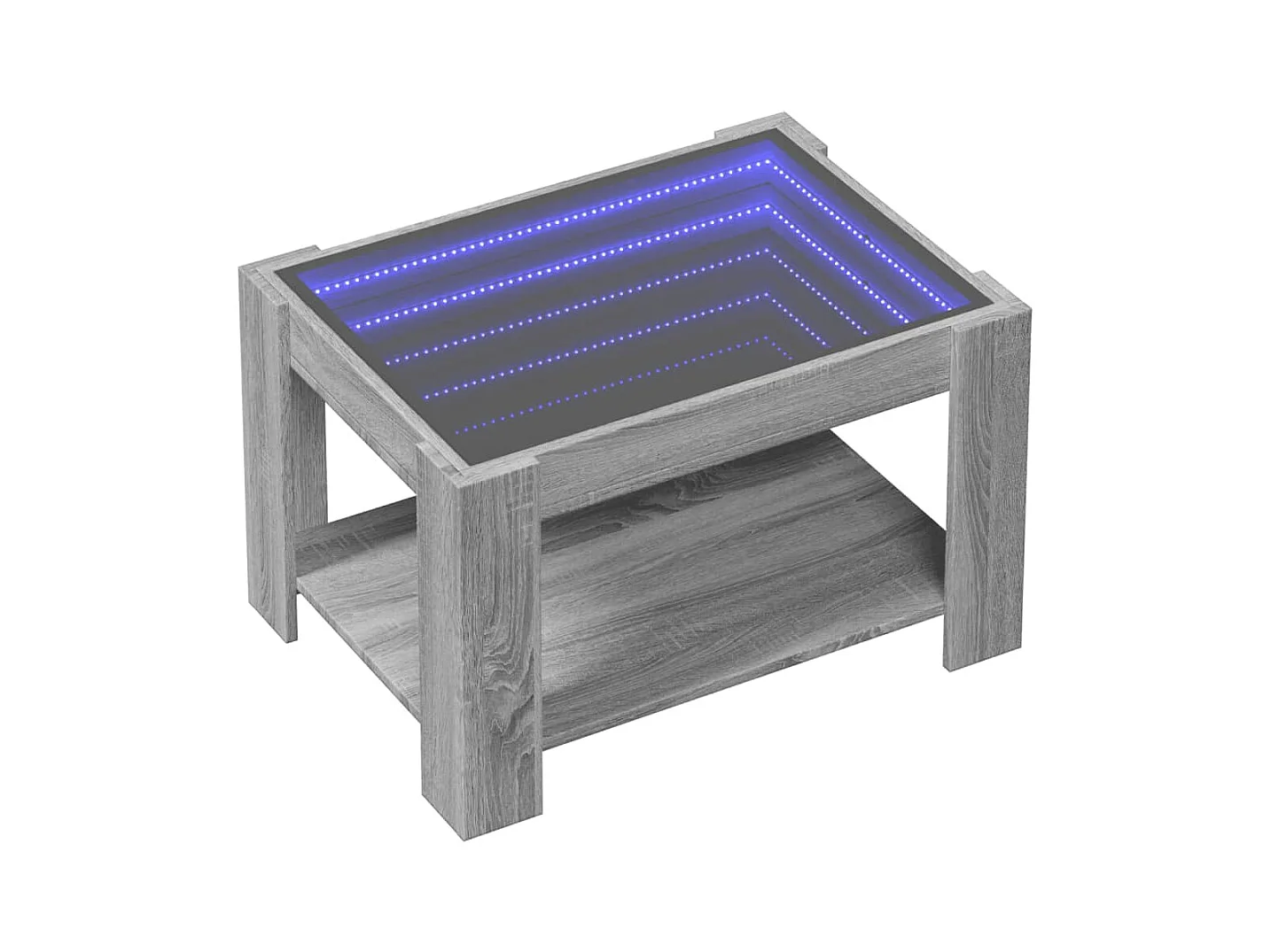 Mesa de centro-Mesa auxiliar madera contrachapada roble ahumado 100x50x36 cm SHL103613