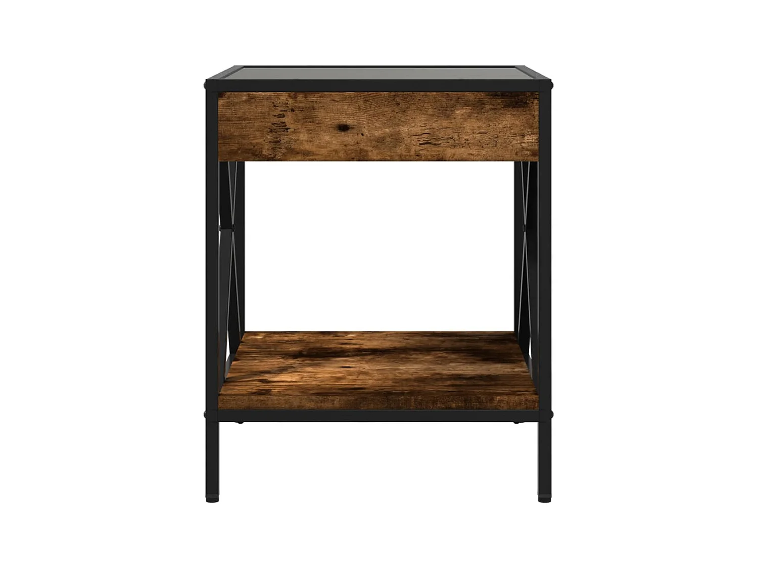 Mesa de centro-Mesa auxiliar madera de ingeniería roble ahumado 102x55x43 cm SHL680098