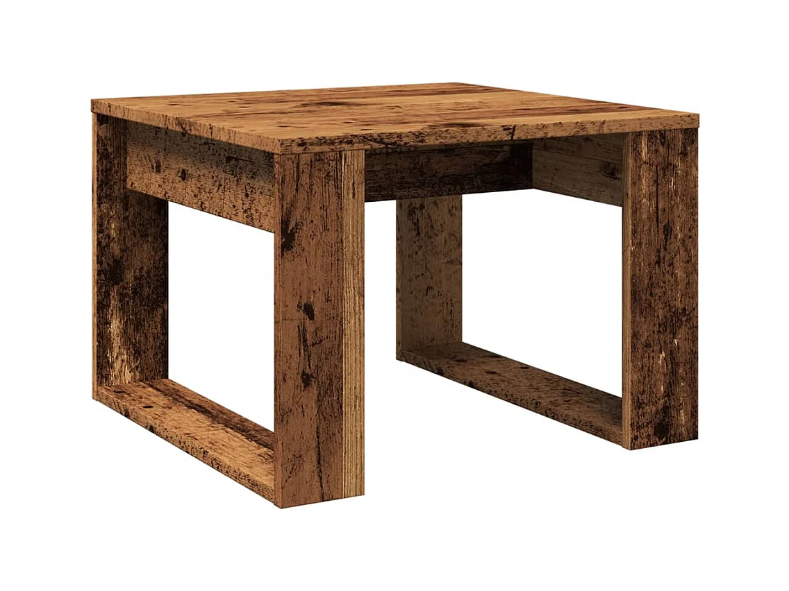 Table basse salon-Table d'appoint vieux bois 50x50x35 cm bois d'ingénierie SHL61128