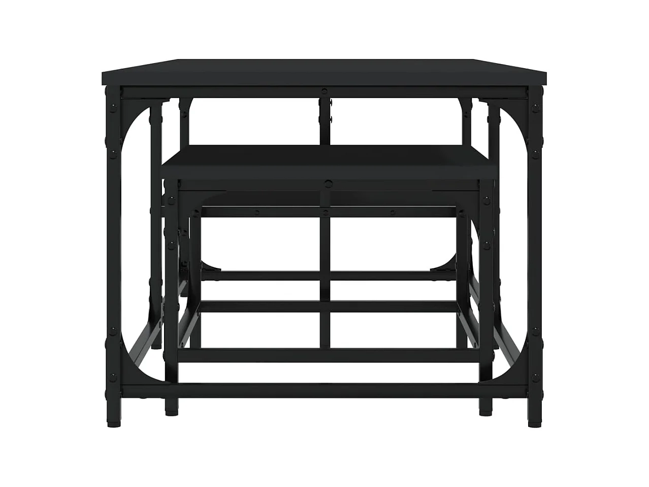 Mesa de centro-Mesa auxiliar con superficie de vidrio teca maciza 66x66x40 cm SHL541226