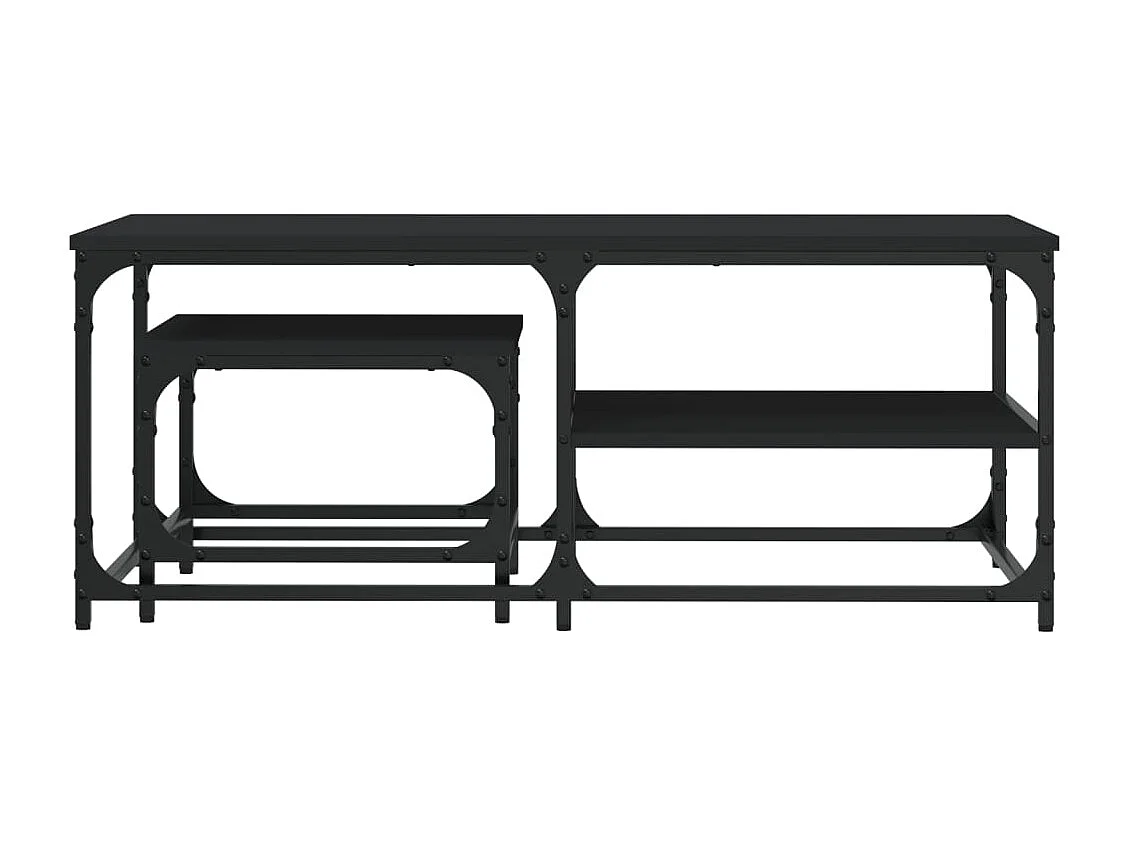 Mesa de centro-Mesa auxiliar con superficie de vidrio teca maciza 66x66x40 cm SHL541226