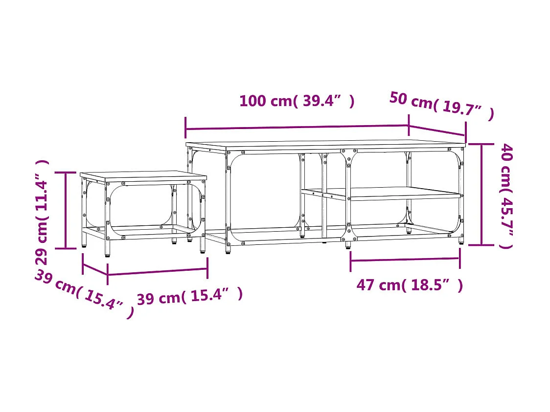 Mesa de centro-Mesa auxiliar con superficie de vidrio teca maciza 66x66x40 cm SHL541226