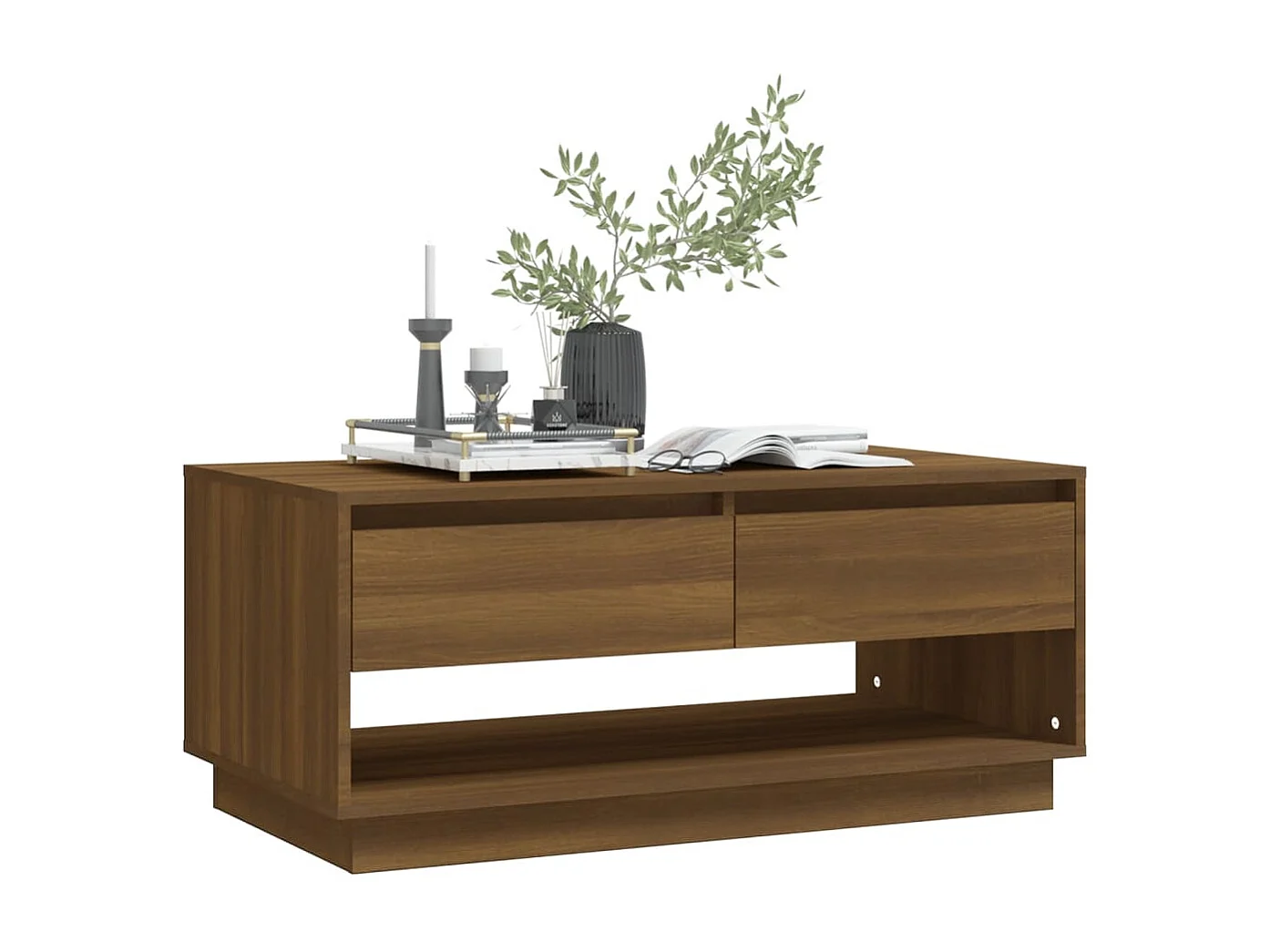 Mesa de centro | Mesa auxiliar madera contrachapada blanco 90x44,5x45 cm SHL392822