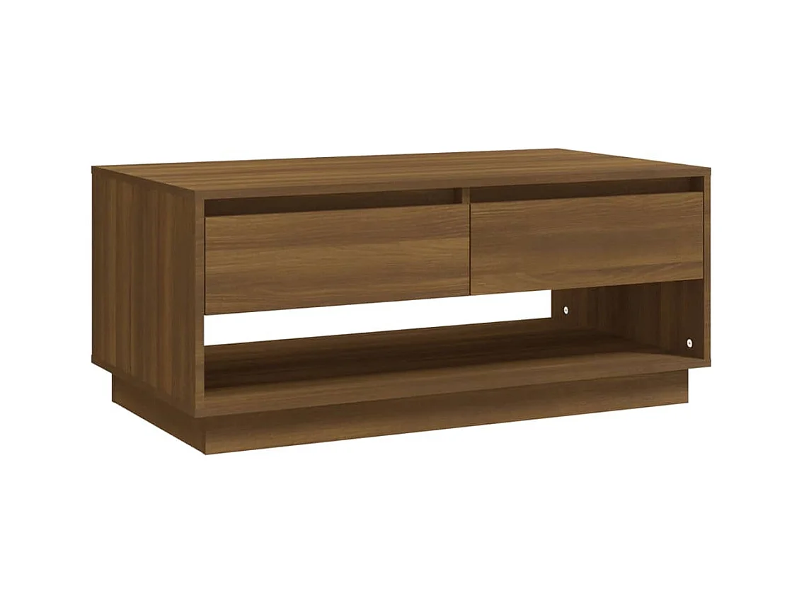 Table basse salon-Table d'appoint Chêne marron 102,5x55x44 cm Bois d'ingénierie SHL5986