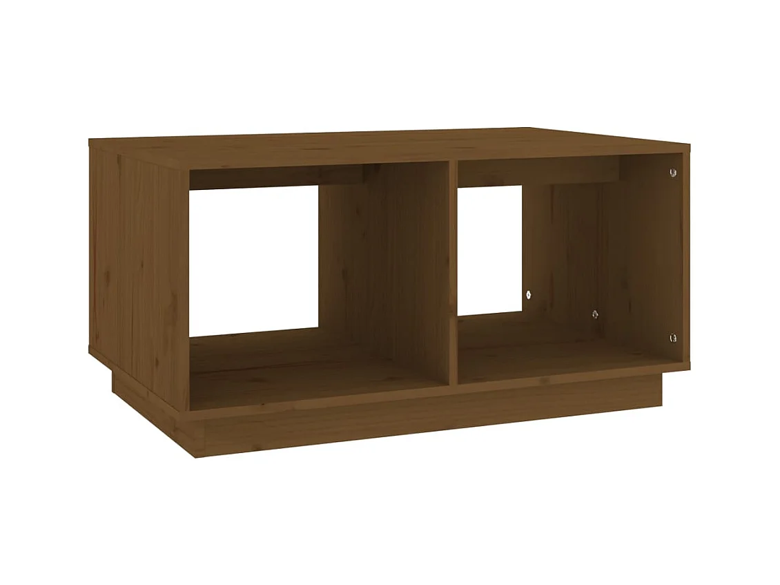 Table basse salon-Table d'appoint Marron miel 80x50x40 cm Bois massif de pin SHL41587