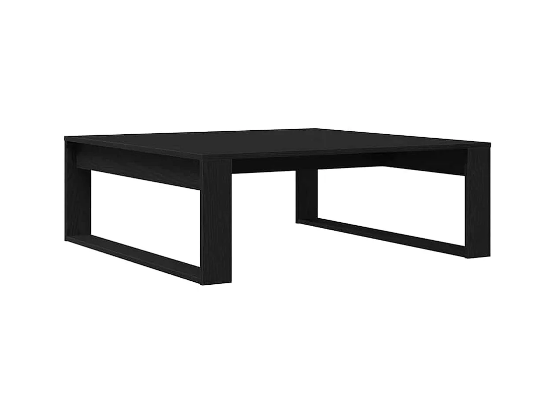 Table basse salon-Table d'appoint chêne noir 100x100x35 cm en bois d'ingénierie SHL34808