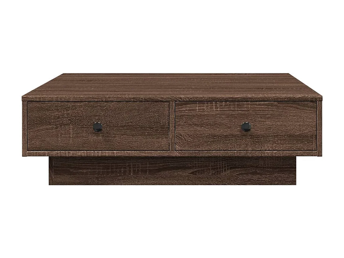 Table basse salon-Table d'appoint Chêne marron 90x90x28 cm Bois d'ingénierie SHL53735