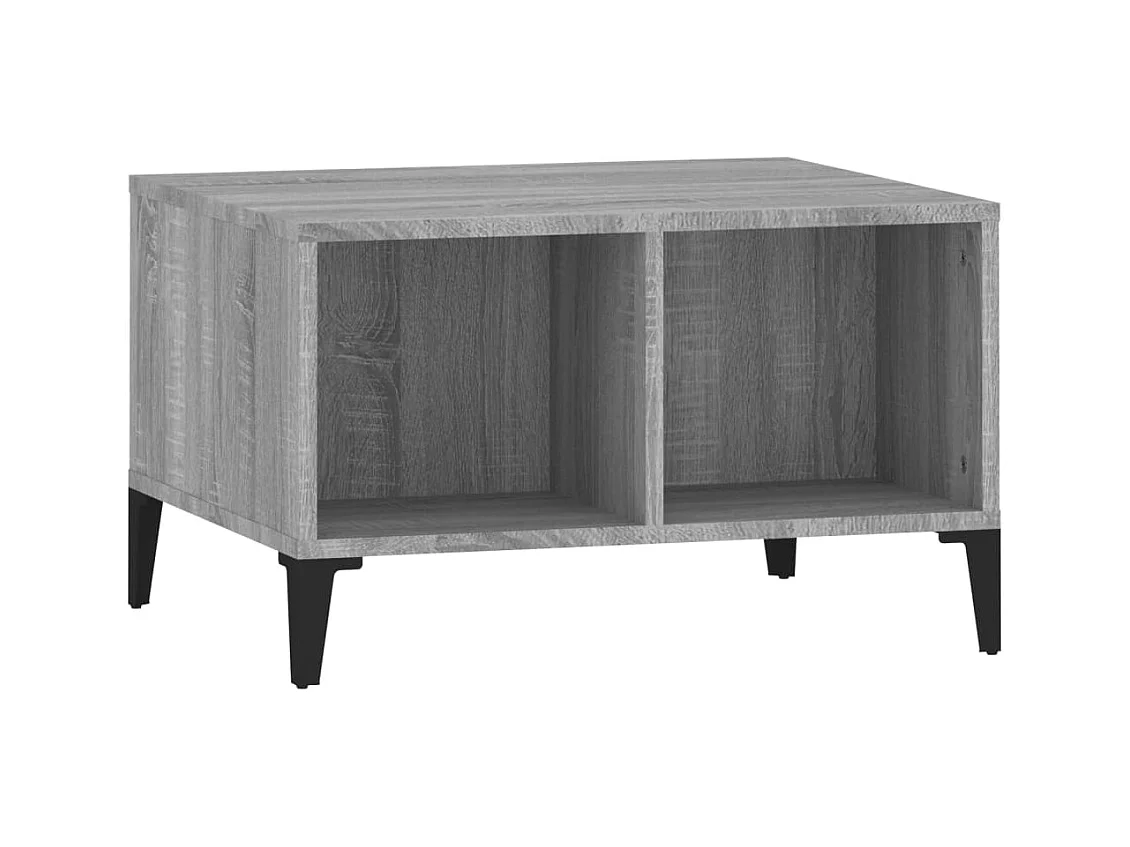 Table basse salon-Table d'appoint Sonoma gris 60x50x36,5 cm Bois d'ingénierie SHL80259