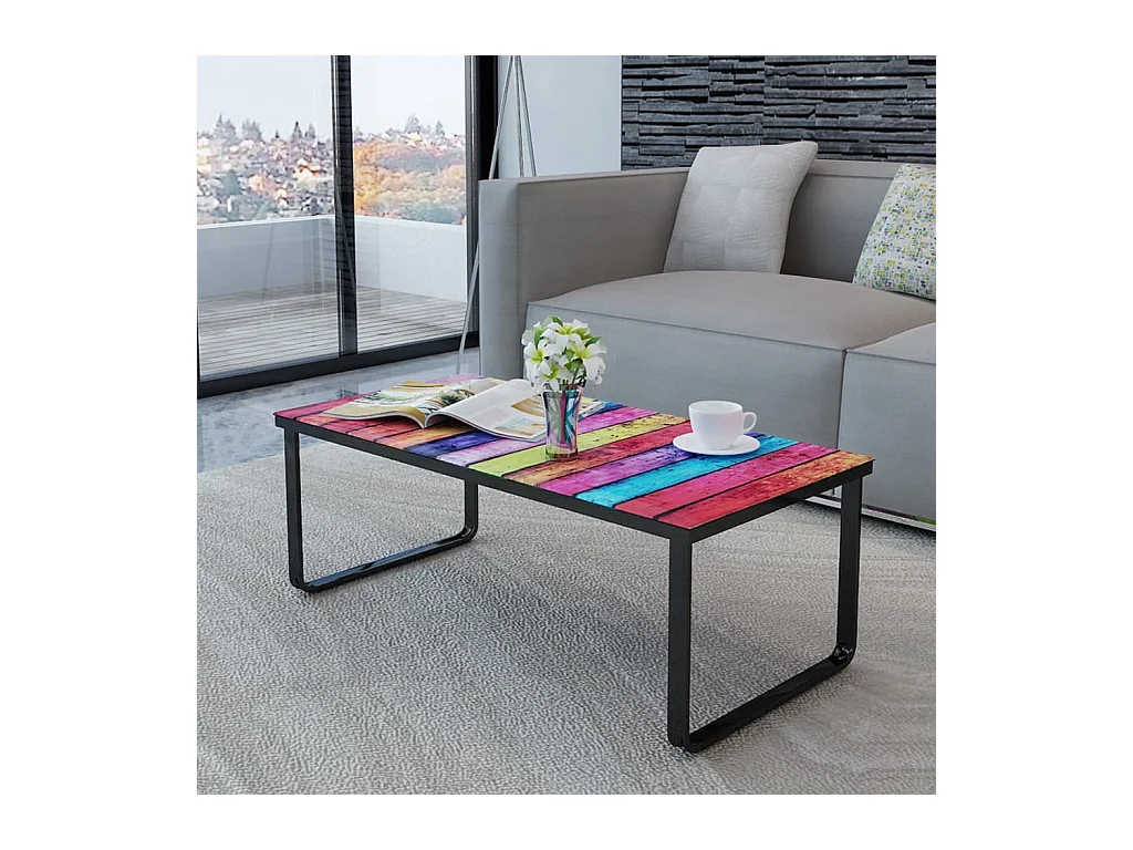 Juego de Mesas de centro | Mesa auxiliar contrachapada gris hormigón 48x30x45cm SHL59052