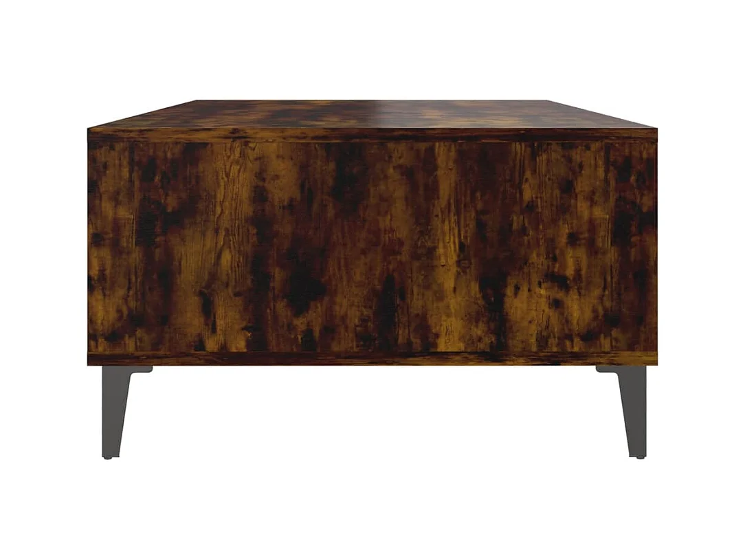 Mesa de centro | Mesa auxiliar madera contrachapada blanco brillo 60x50x36,5 cm SHL4022