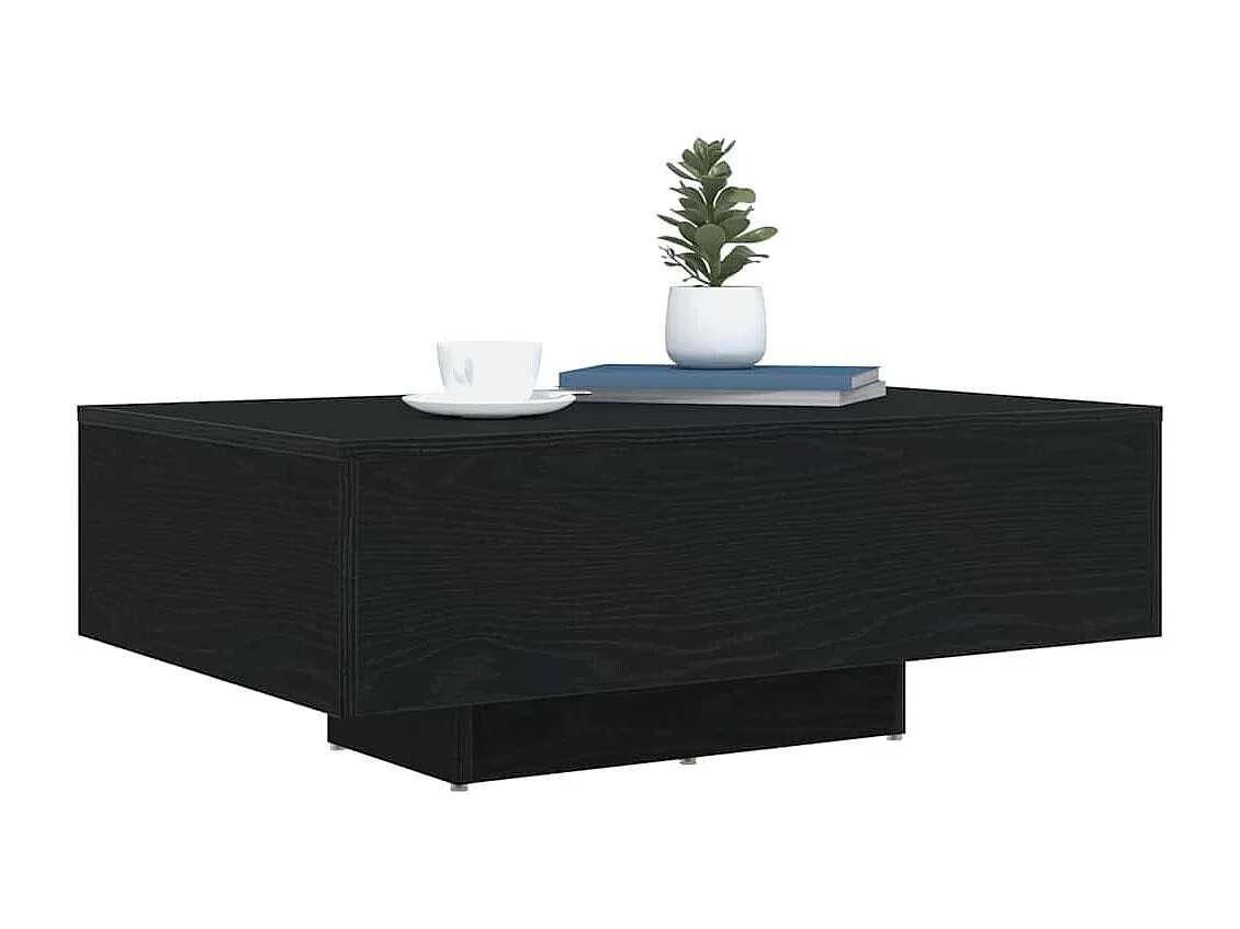 Salontafel | Woonkamertafel | Bijzettafel Zwart eiken 85 x 55 x 31 cm Bewerkt hout