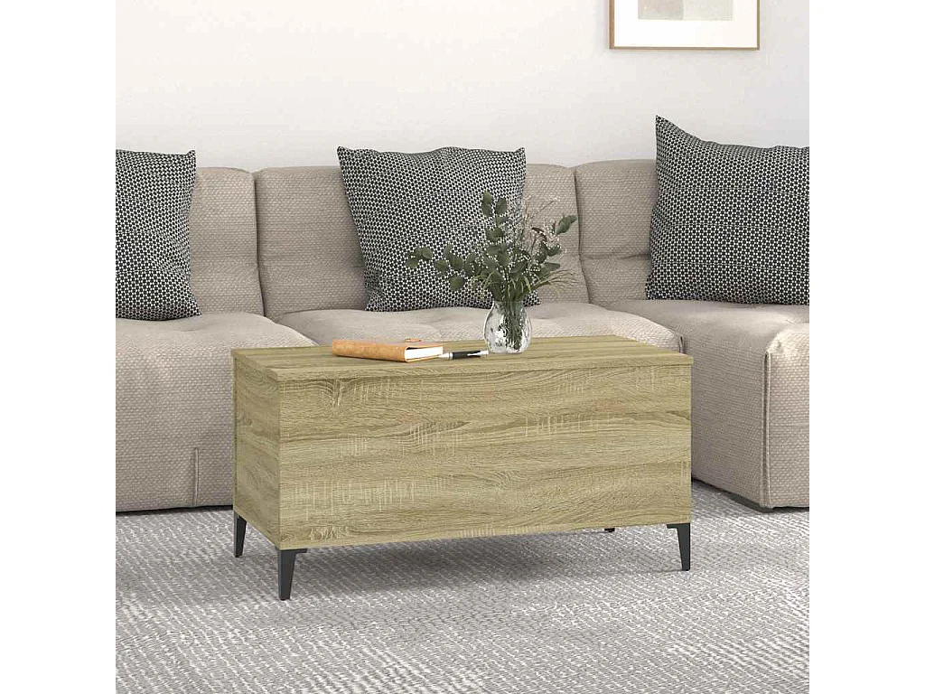 Couchtisch-Wohnzimmertisch-Beistelltische Sonoma-Eiche 90x44,5x45 cm Holzwerkstoff SHL84026